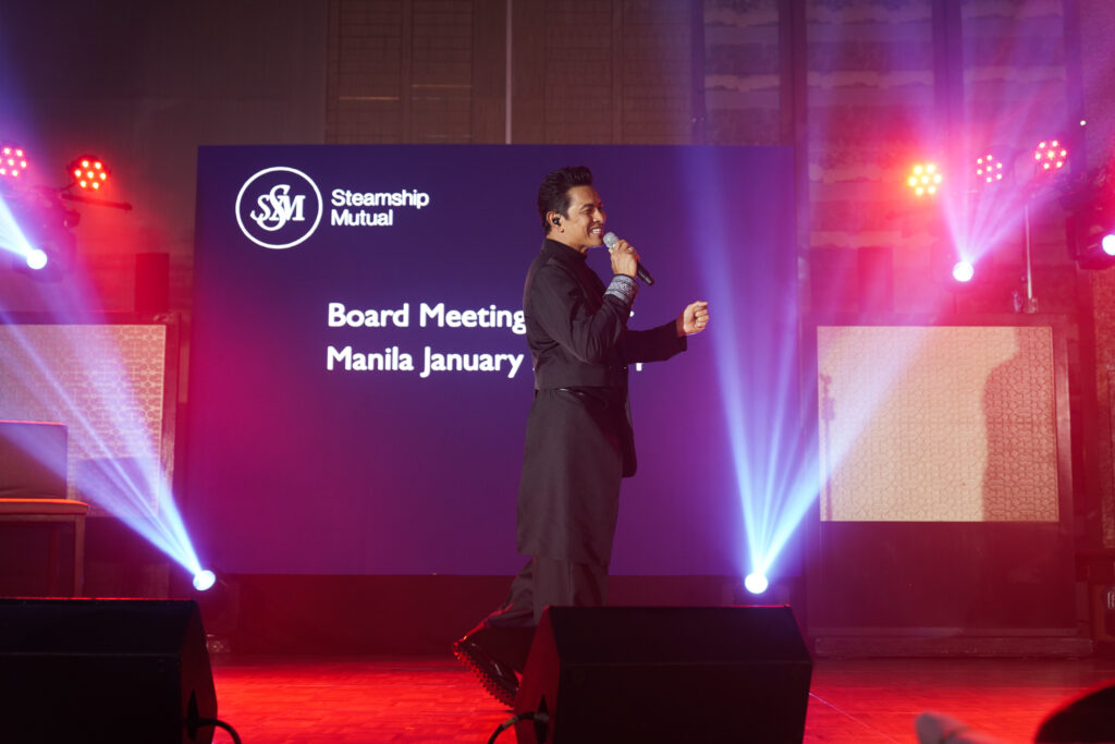 Gary Valenciano performs during the board meeting dinner