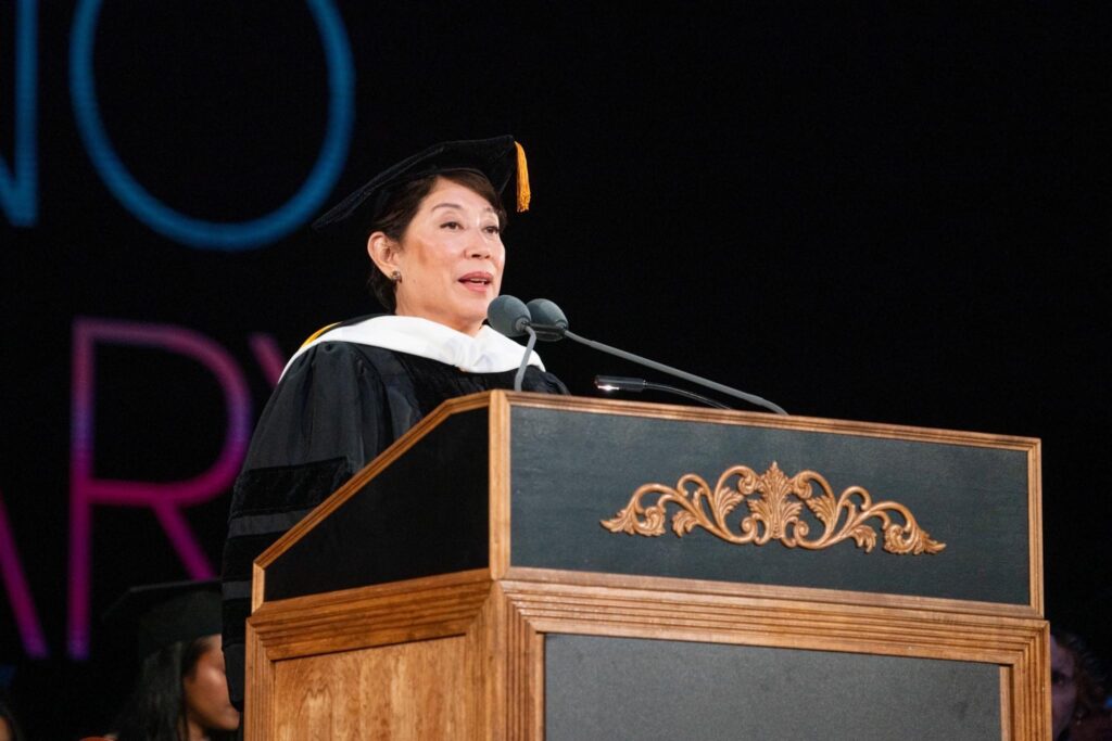 [11:42 AM] Von Gayo R. Godilano Doris Ho takes the stage at Radio City Music Hall and addresses the graduates after being conferred Doctor of Humane Arts by Pratt Institute during its 2024 Commencement Exercises (photo credit: Pratt Institute)
